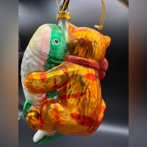 Festive Cat and Trout / Fish Christmas Ornament - Picture 6 of 6